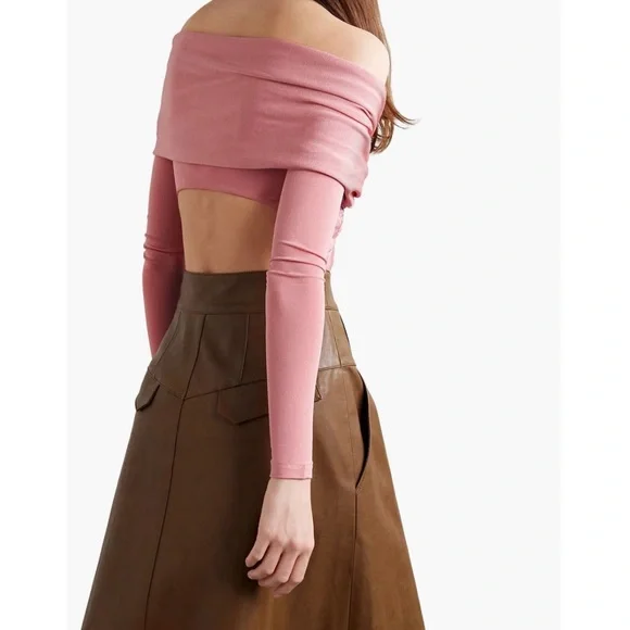 KHAITE Cibo off-the-shoulder twisted stretch-jersey bodysuit - Picture 3 of 8